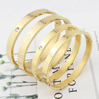 Cross Nut Nail Stainless steel with stones Bracelet