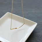 Twisted Line 18K Gold Plated Stainless Steel Necklace