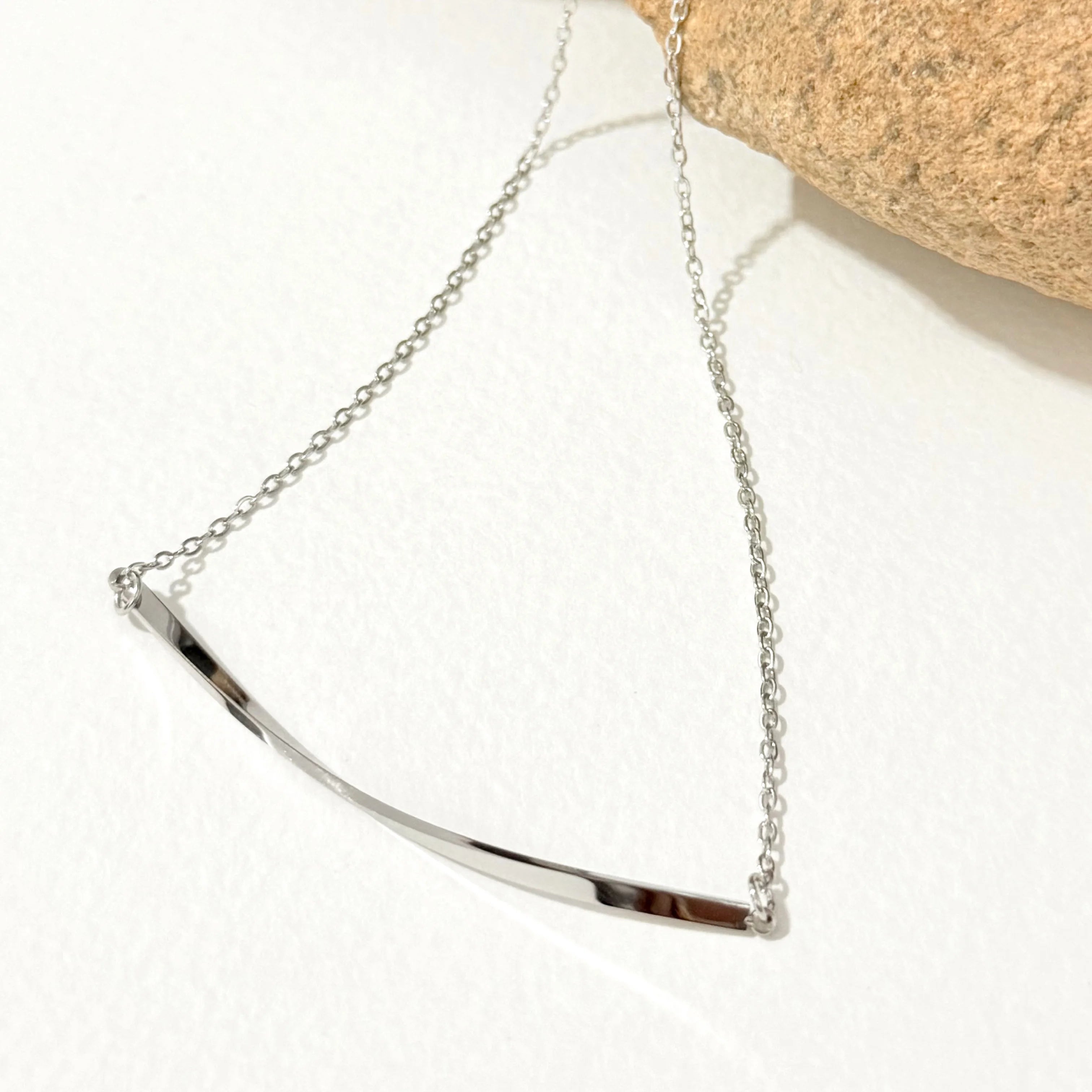 Twisted Line 18K Gold Plated Stainless Steel Necklace