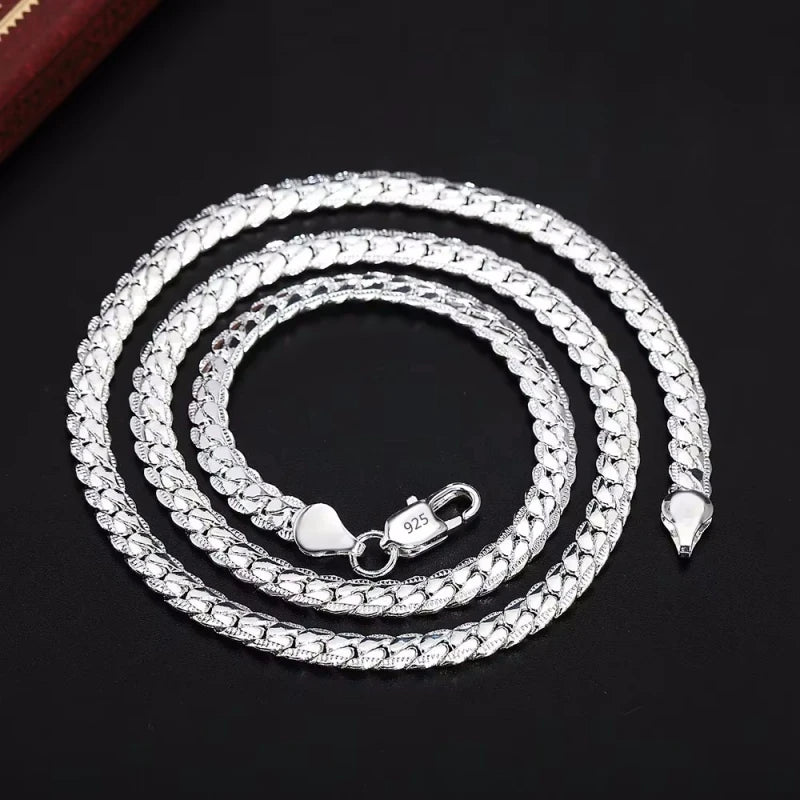 18K Gold/925 Sterling Silver 6mm Necklace