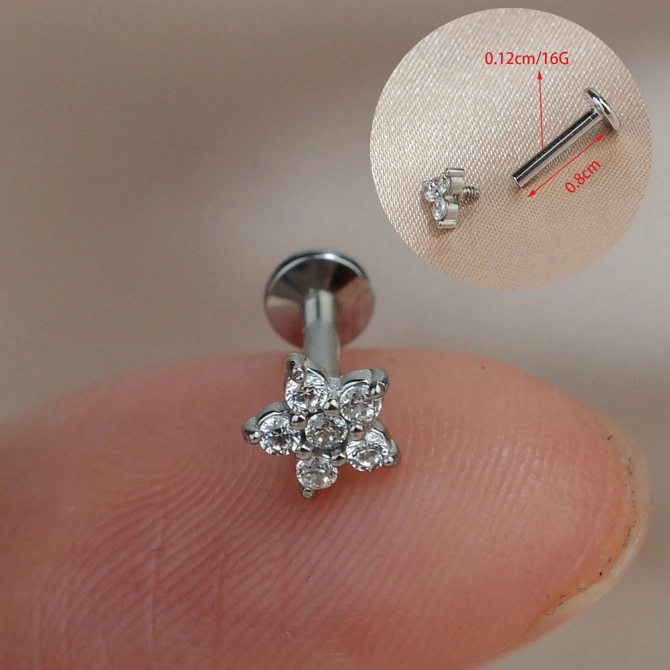1PC Titanium Stainless Earrings