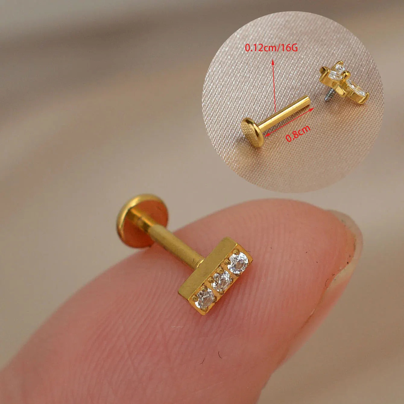 1PC Titanium Stainless Earrings