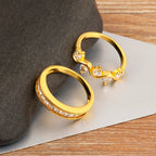 Shiny Crystal Zircon Rings