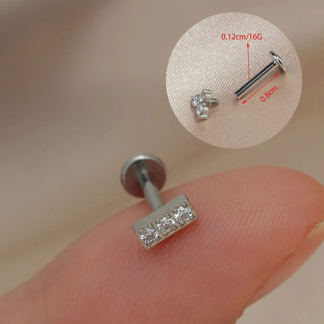 1PC Titanium Stainless Earrings