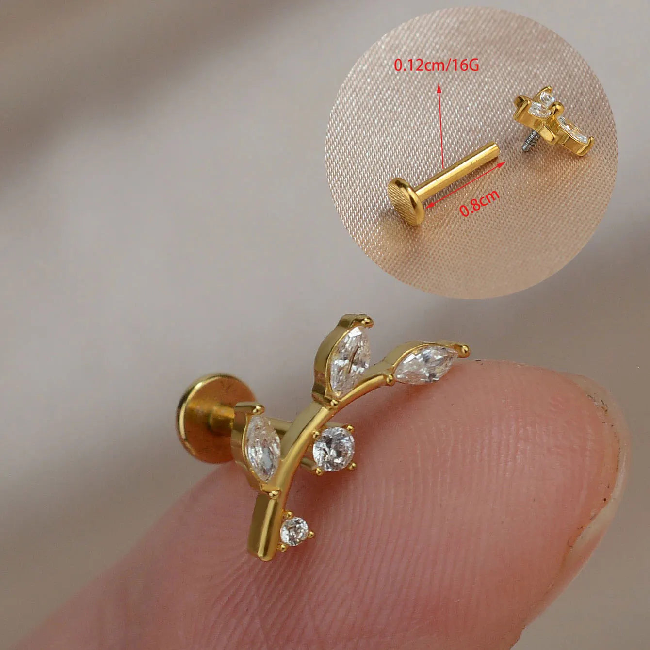 1PC Titanium Stainless Earrings