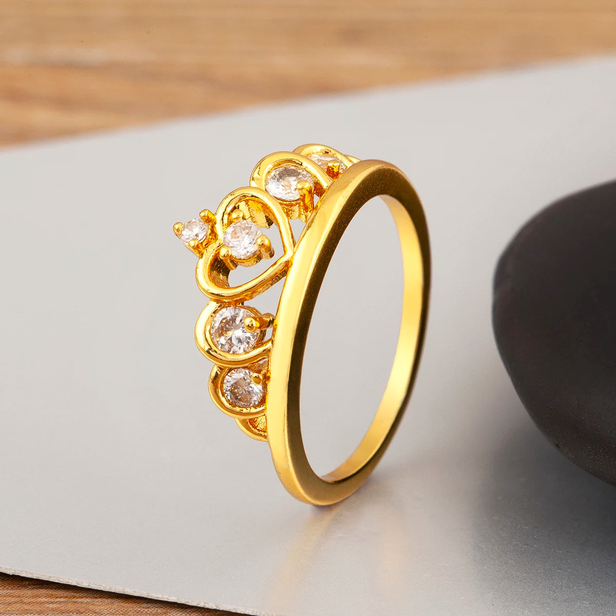 Shiny Crystal Zircon Rings