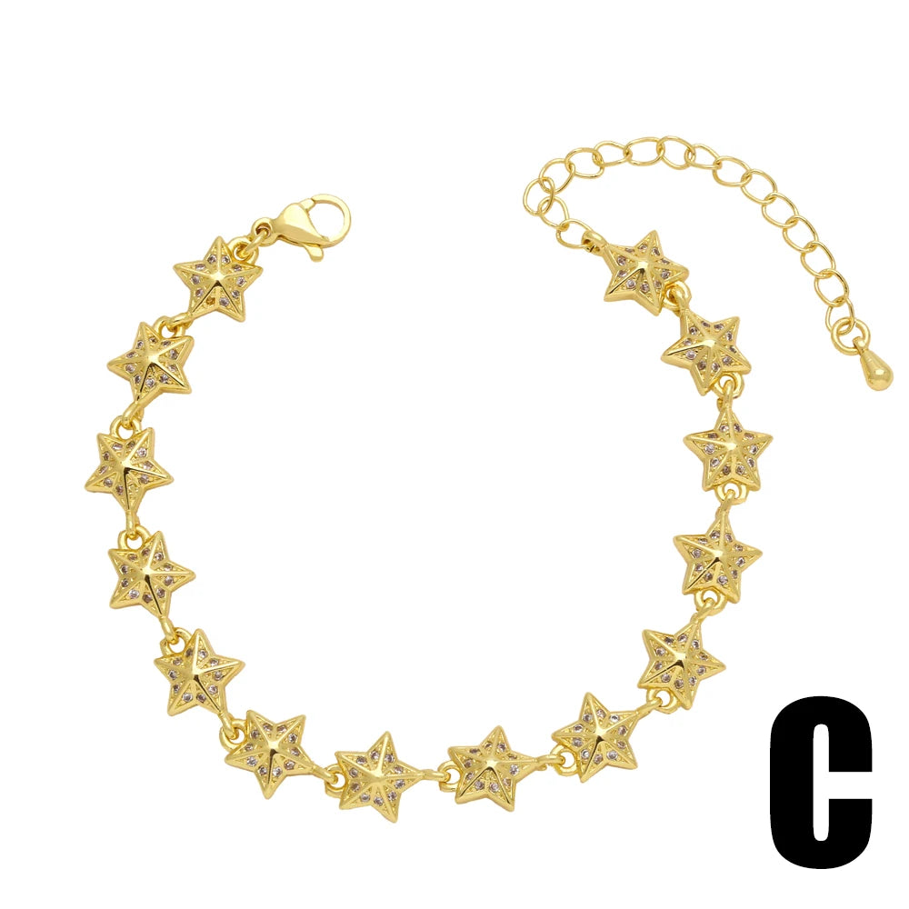 Copper Zircon Bracelets