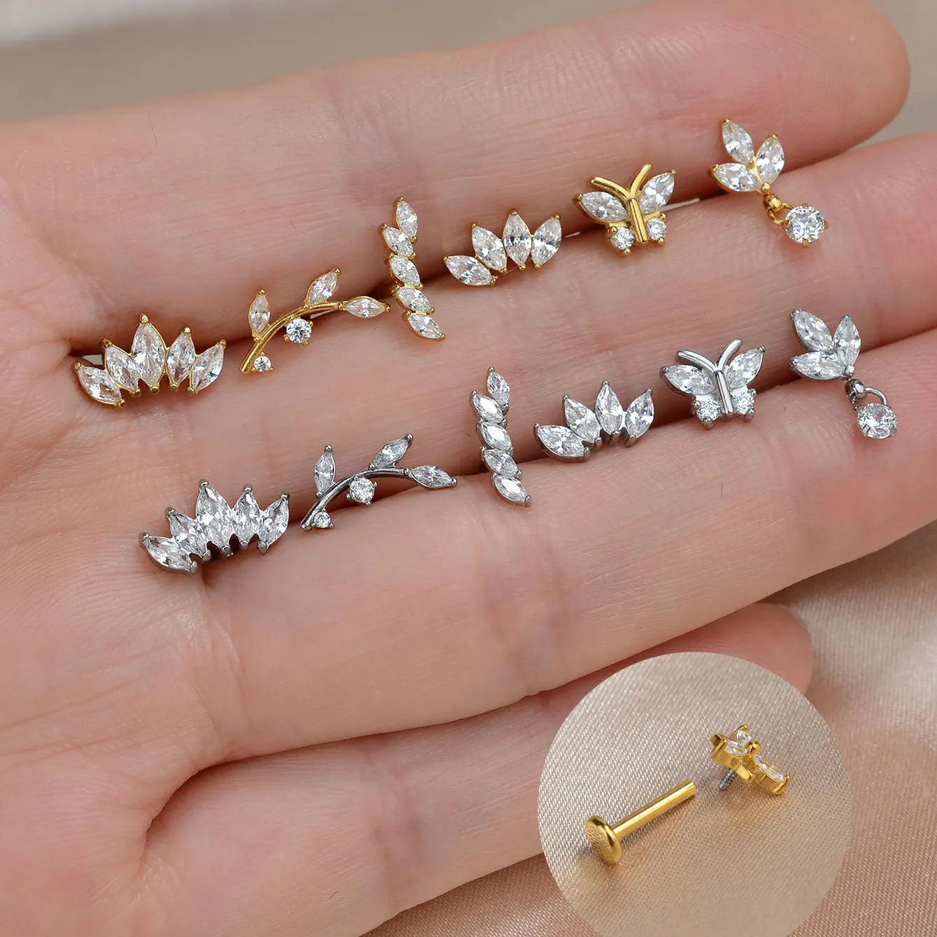 1PC Titanium Stainless Earrings