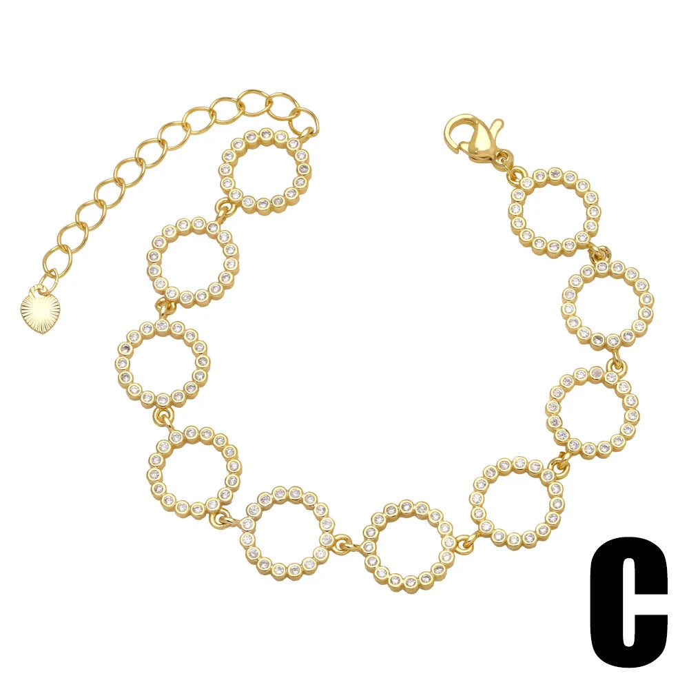 Copper Zircon Bracelets