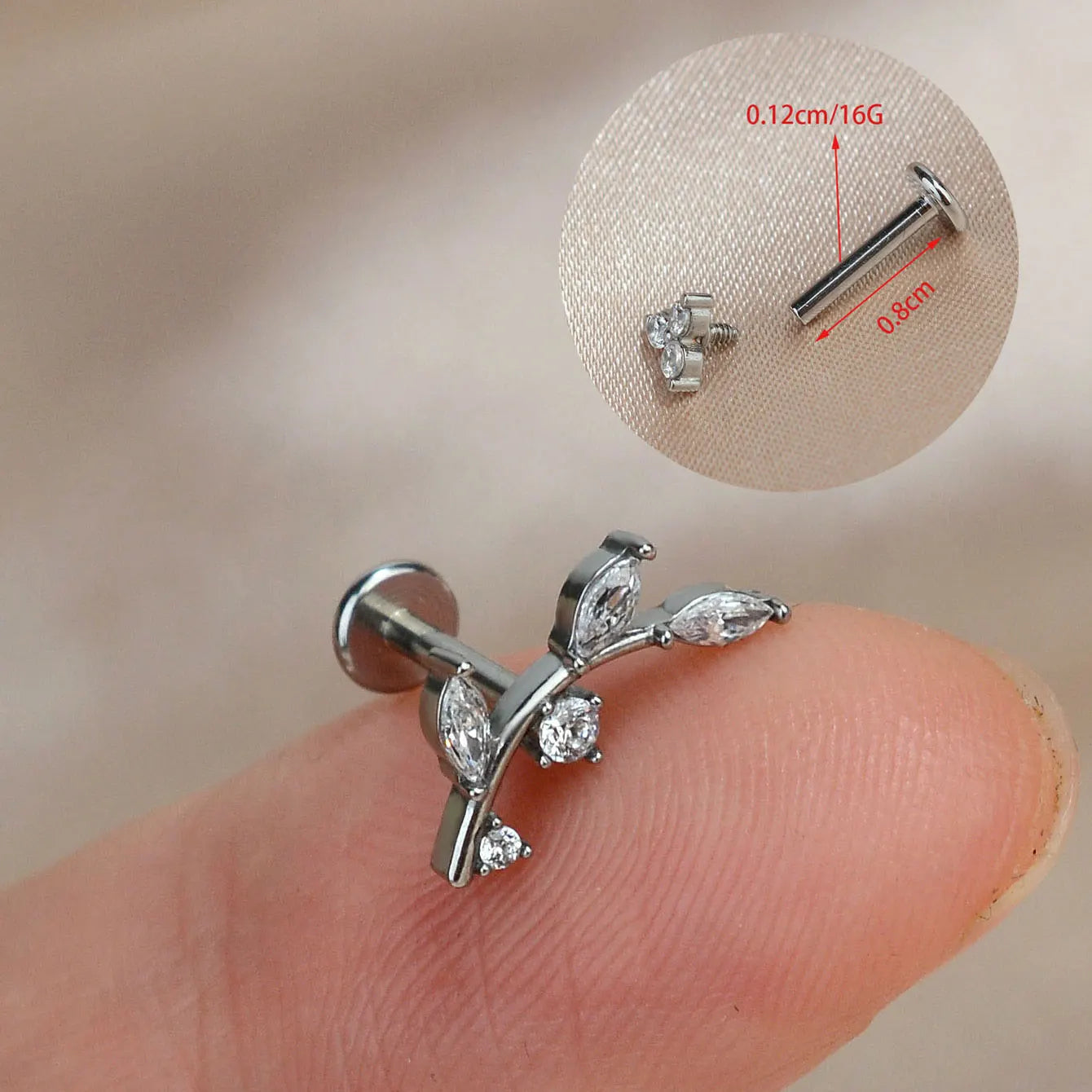 1PC Titanium Stainless Earrings