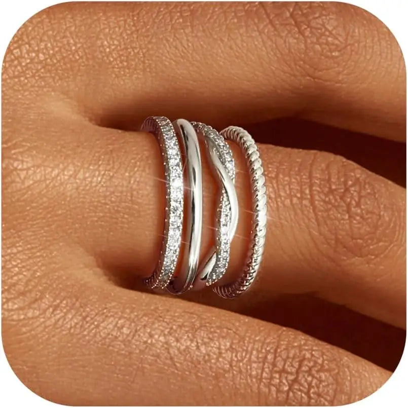 14K Gold Plated Thin Rings set