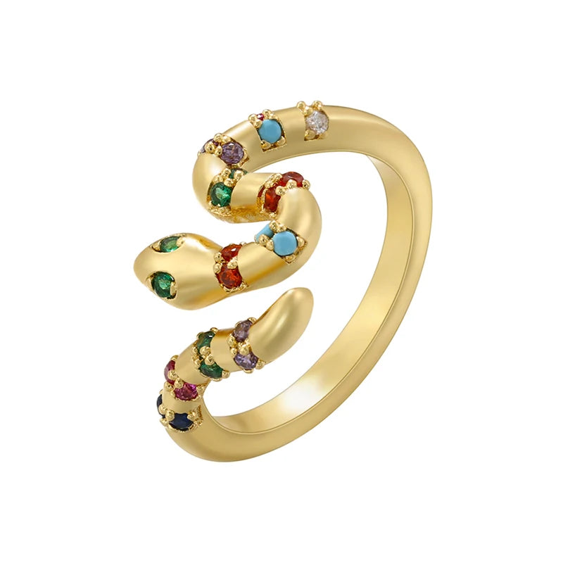 Leopard head rings
