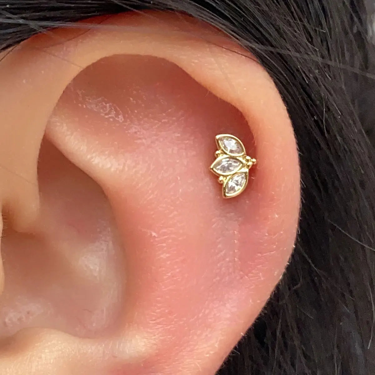 1PC Stainless Zircon Cartilage Earring