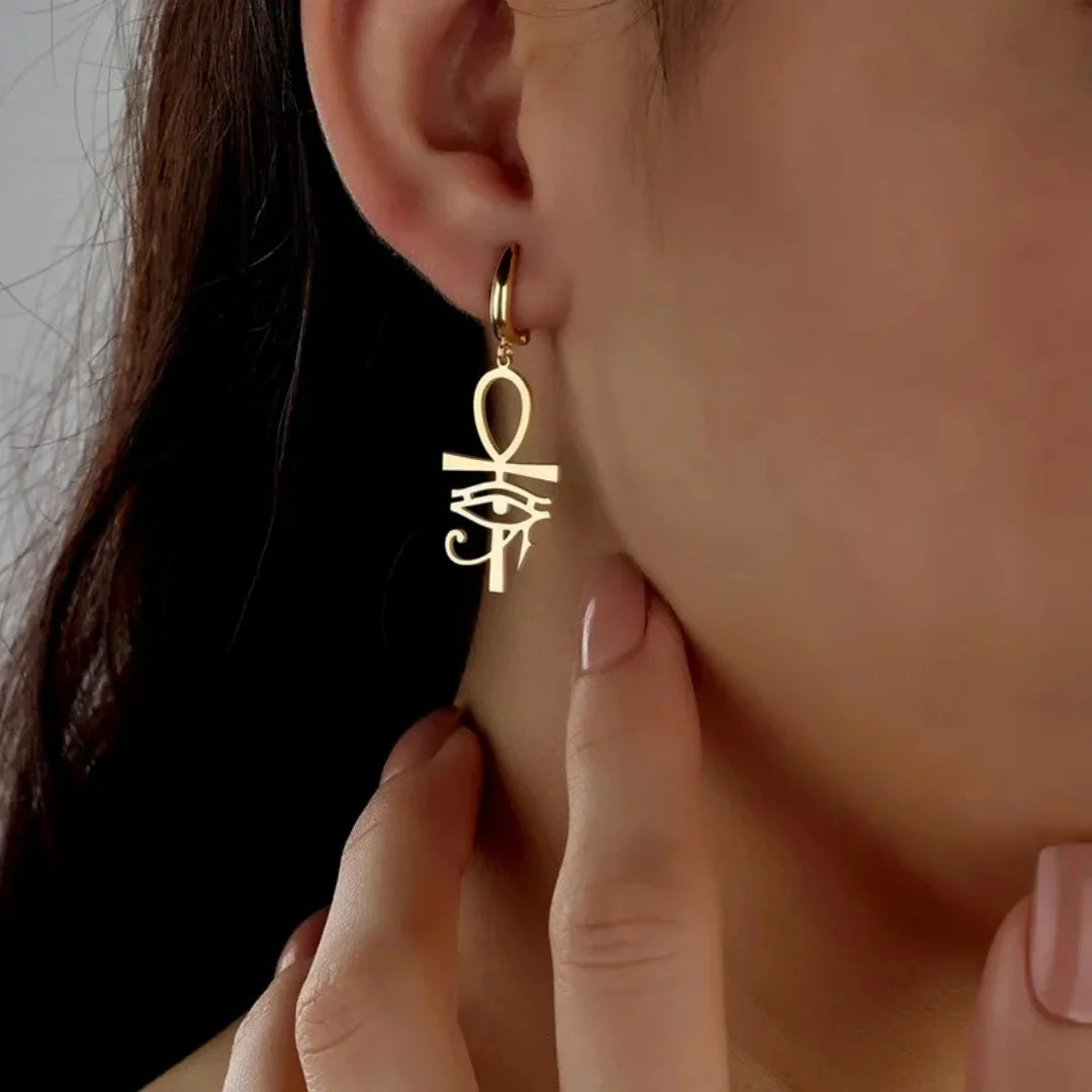 Horus eye Stainless Steel Earrings