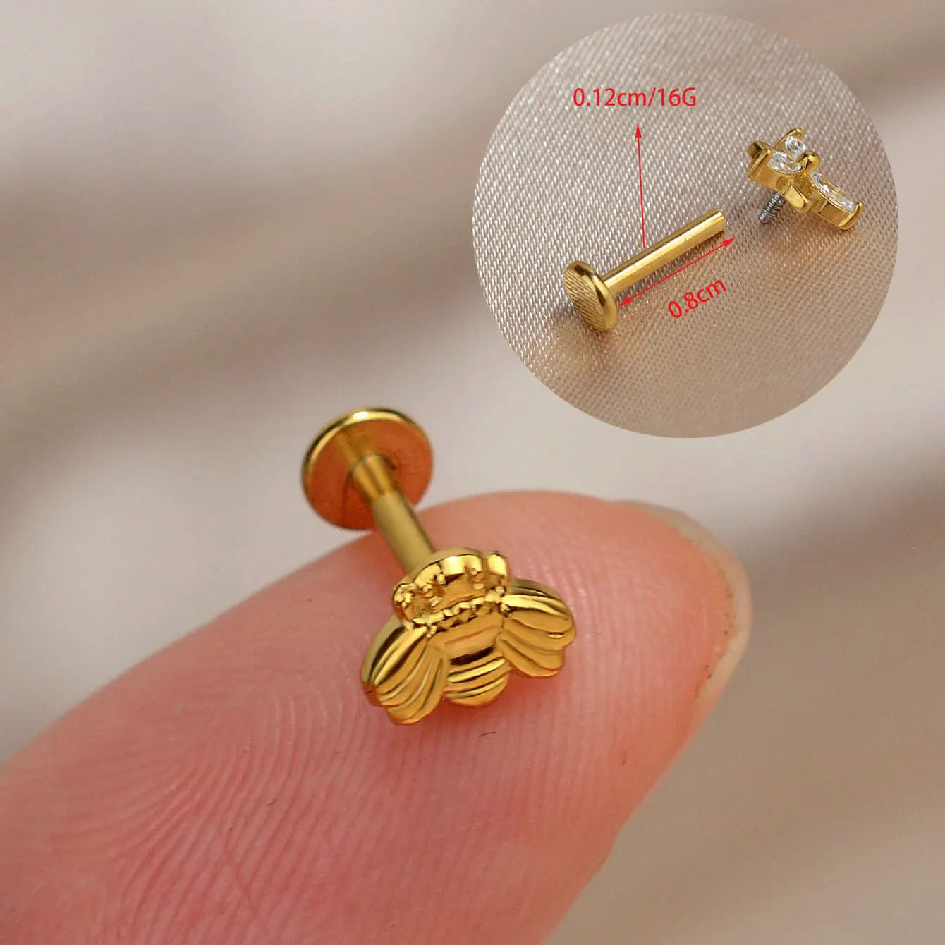 1PC Titanium Stainless Earrings