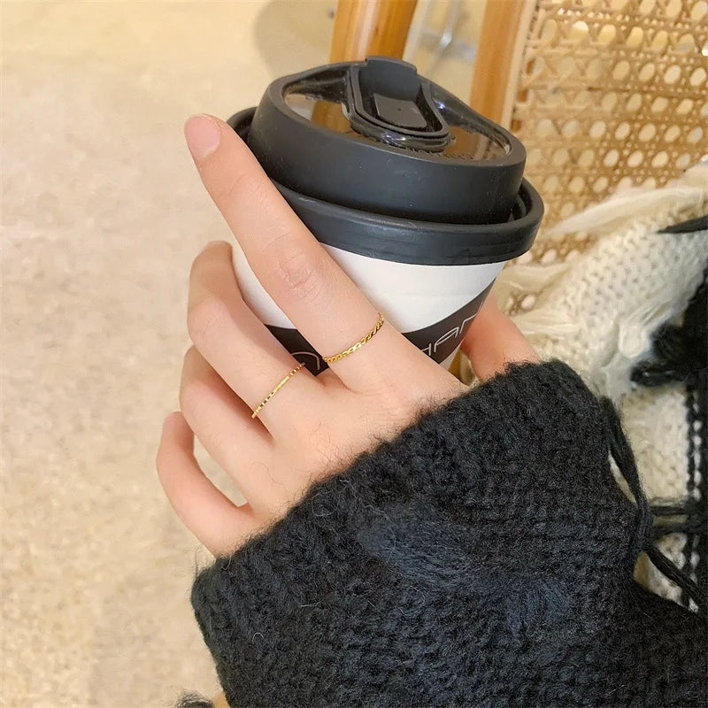Stainless Steel 18K Gold Plated Ring