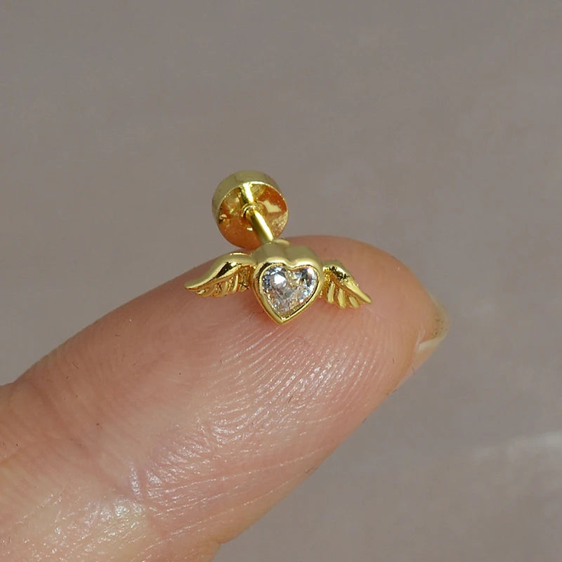 1PC Stainless Zircon Cartilage Earring