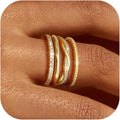 14K Gold Plated Thin Rings set