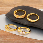 Shiny Crystal Zircon Rings