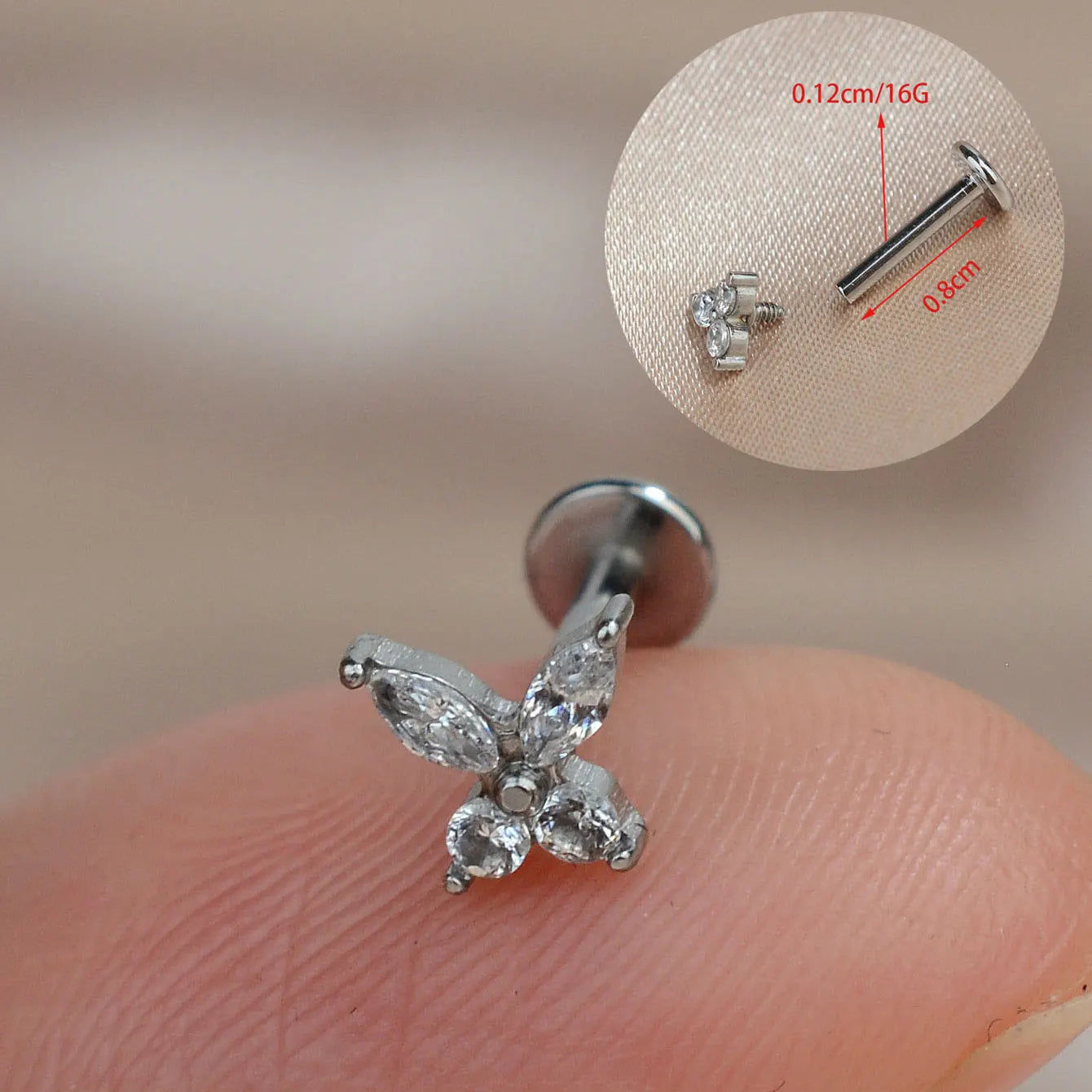 1PC Titanium Stainless Earrings