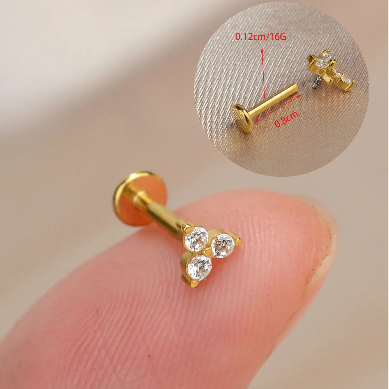 1PC Titanium Stainless Earrings