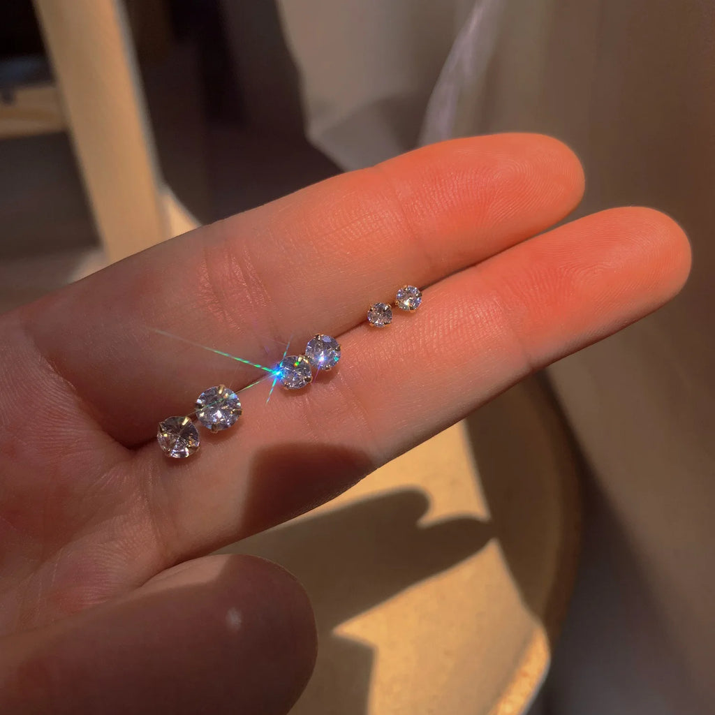 Small Crystal Stud Earrings