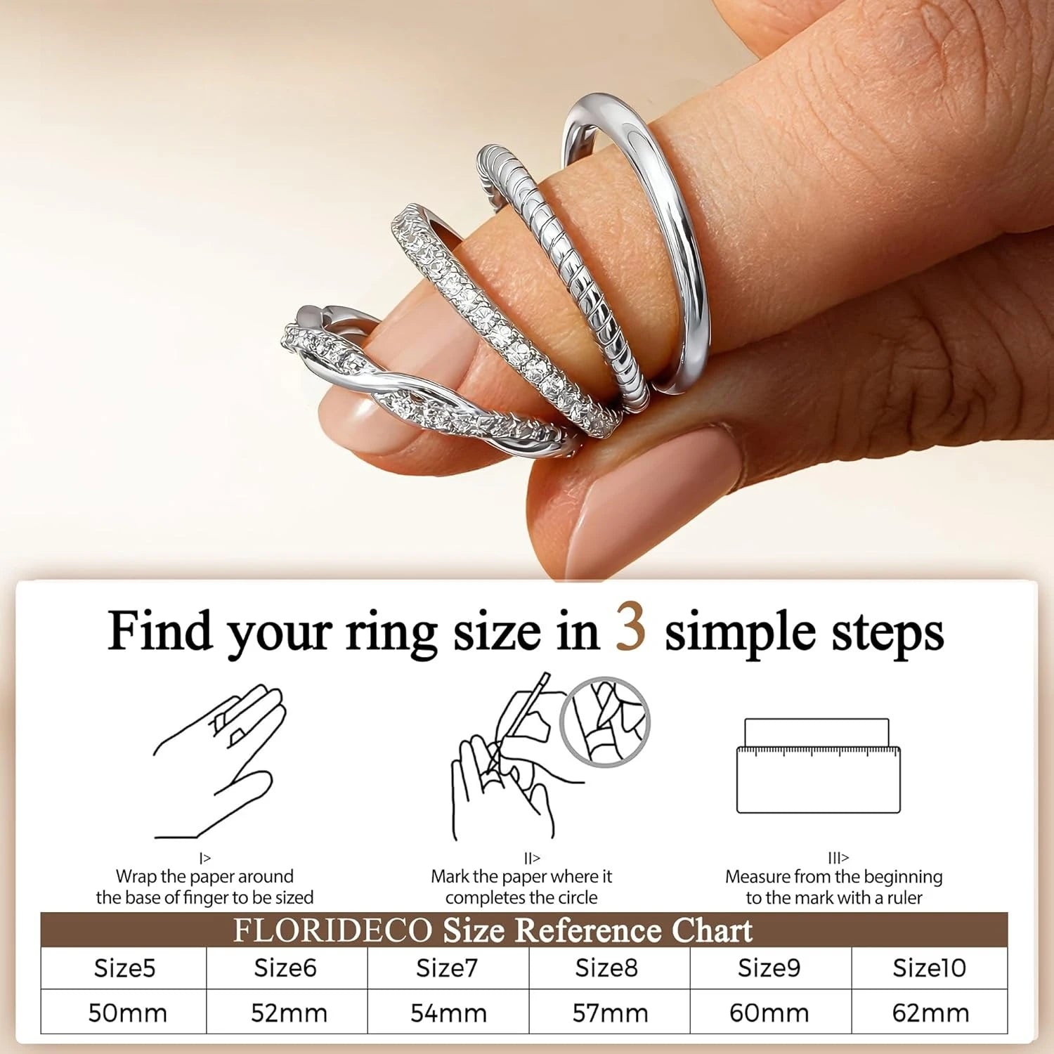 14K Gold Plated Thin Rings set