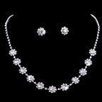Jewelry Set Diamond Embedded Necklace Earrings