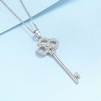 Elegant Key Platinum Plated Necklace