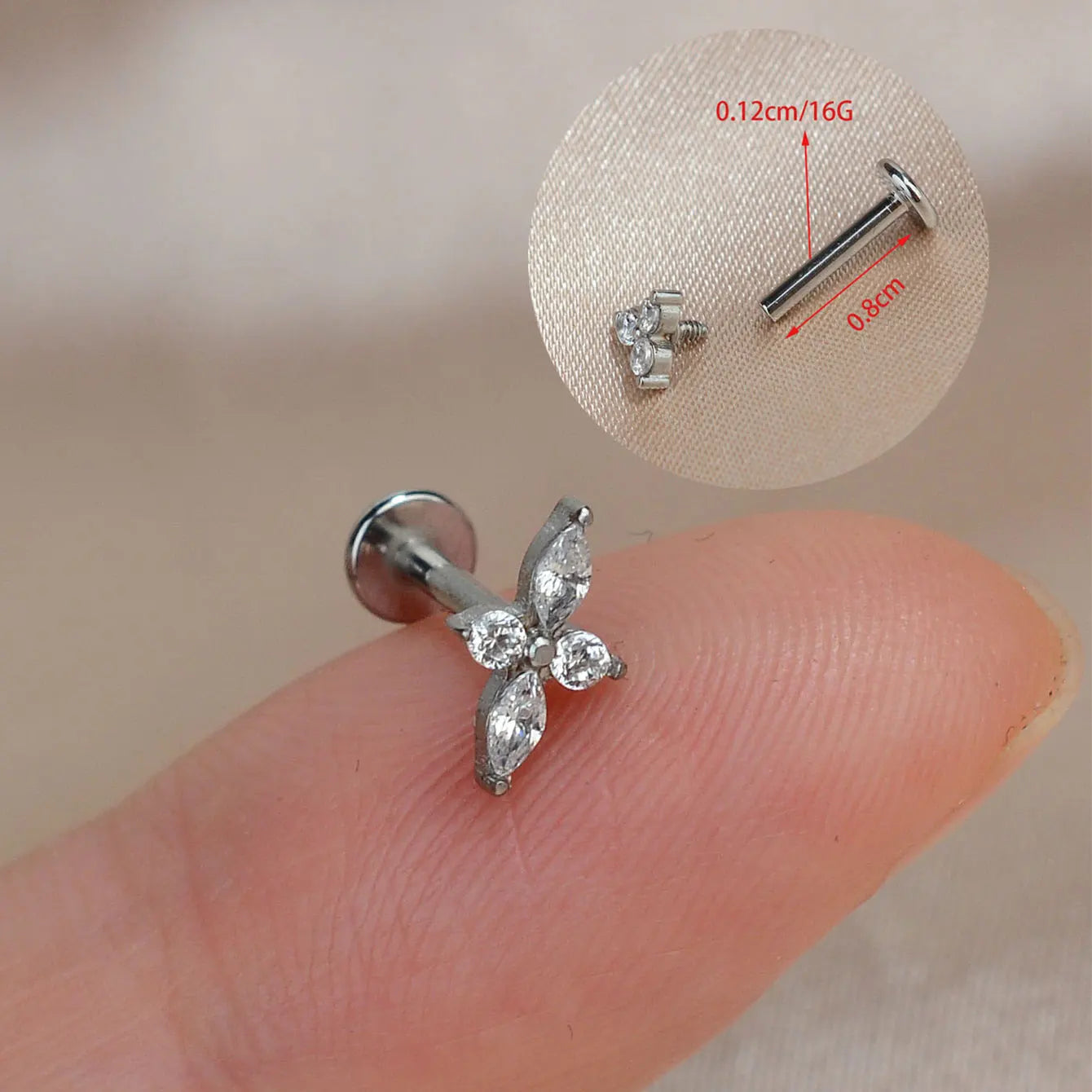 1PC Titanium Stainless Earrings