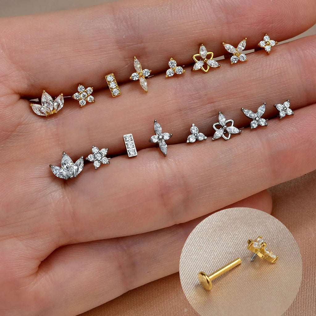 1PC Titanium Stainless Earrings