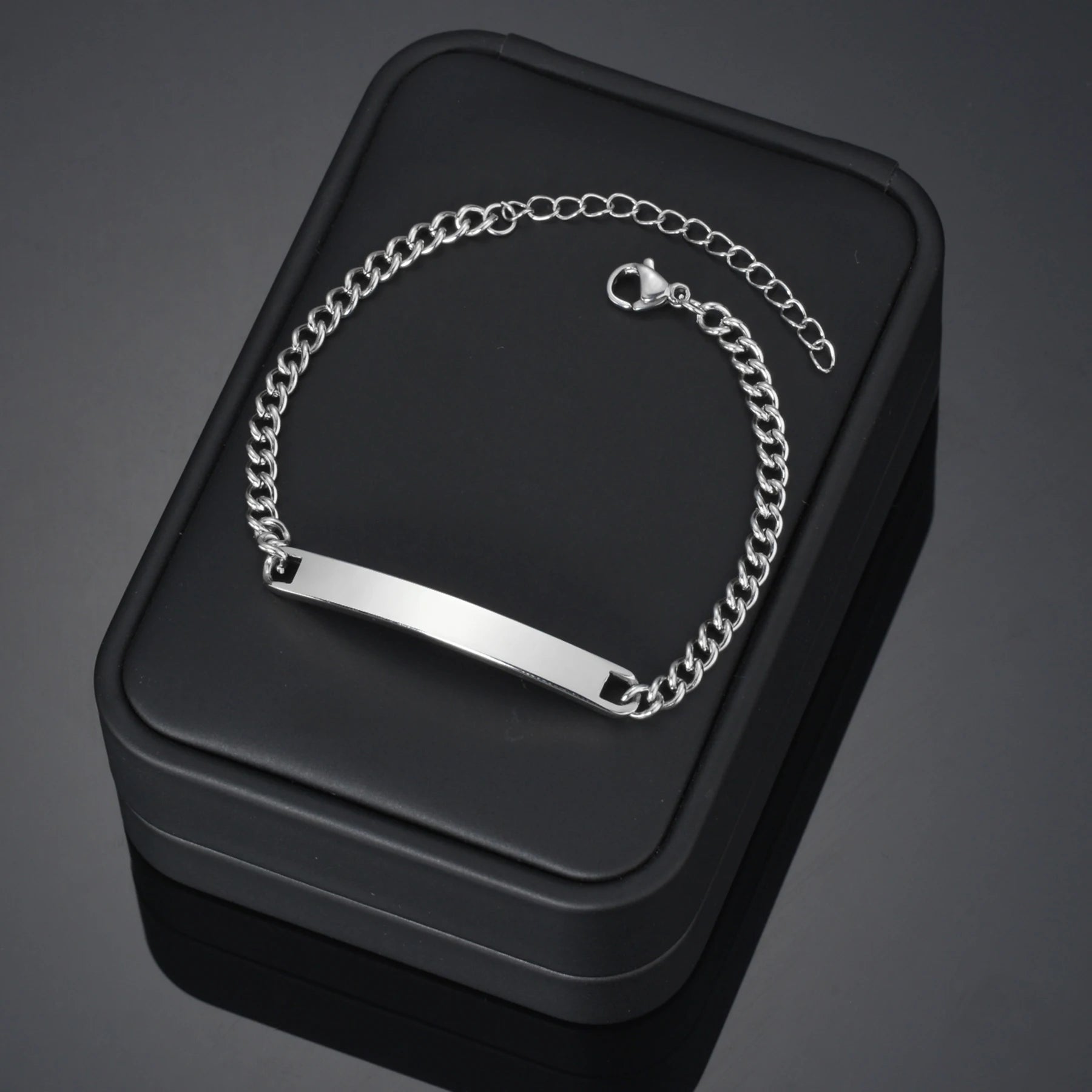 Men Stainless Steel Bracelet/Personalized Engrave Name