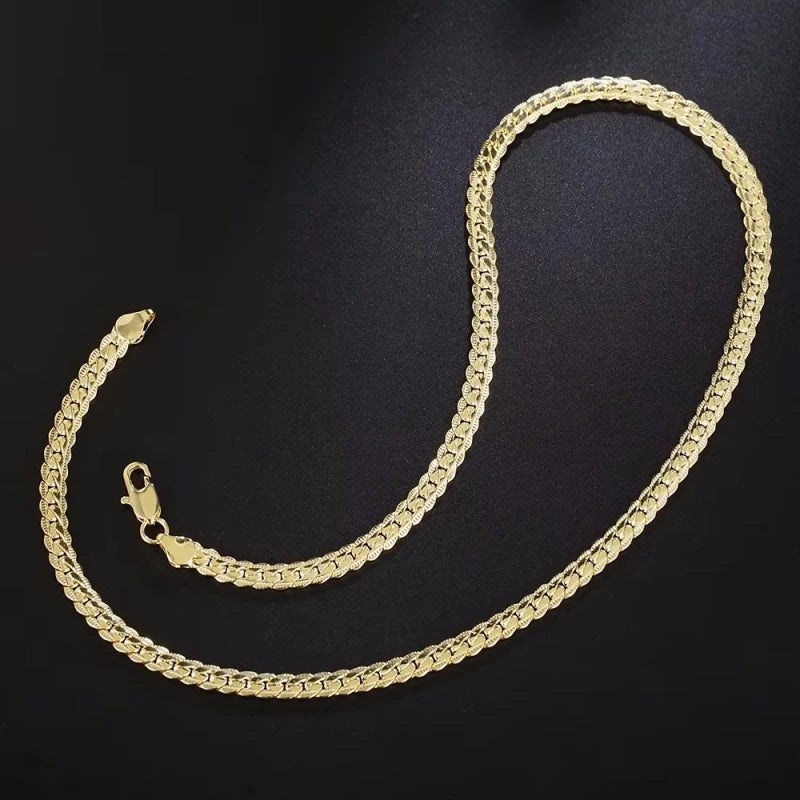 18K Gold/925 Sterling Silver 6mm Necklace