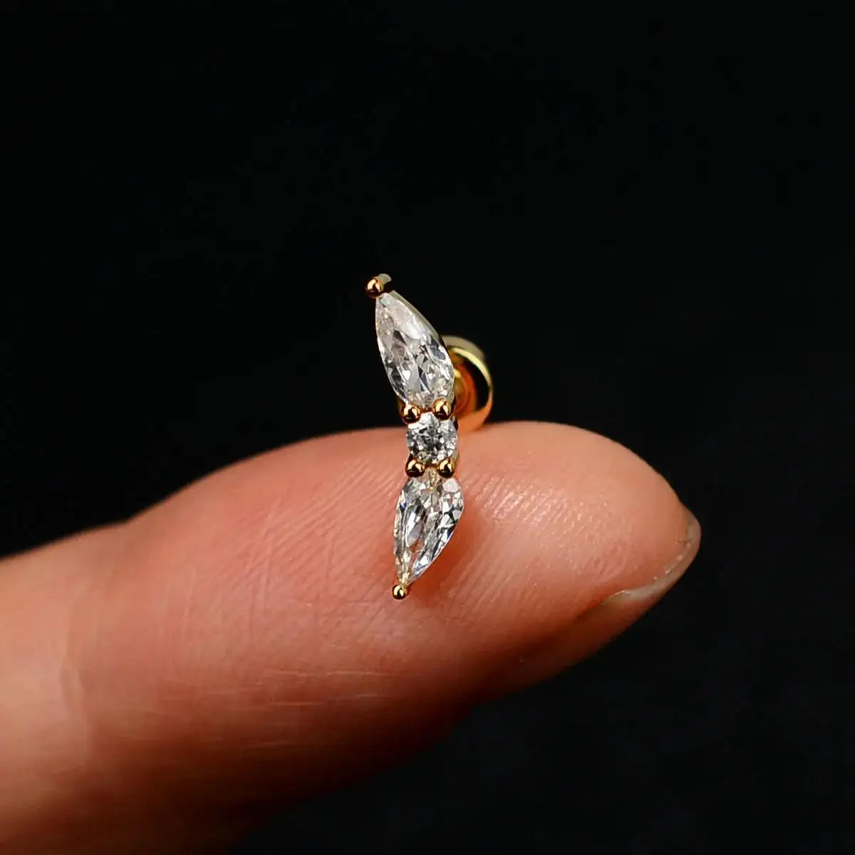 1PC Stainless Zircon Cartilage Earring