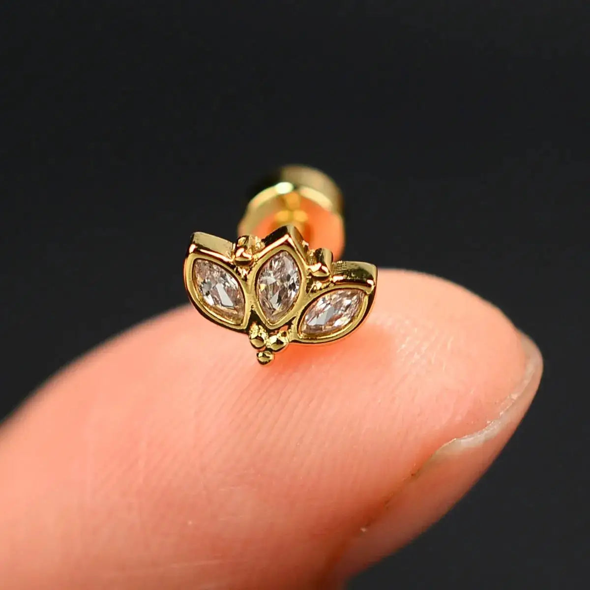 1PC Stainless Zircon Cartilage Earring