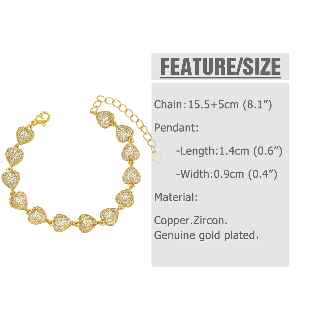 Copper Zircon Bracelets