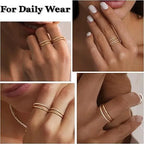 14K Gold Stacking Ring set