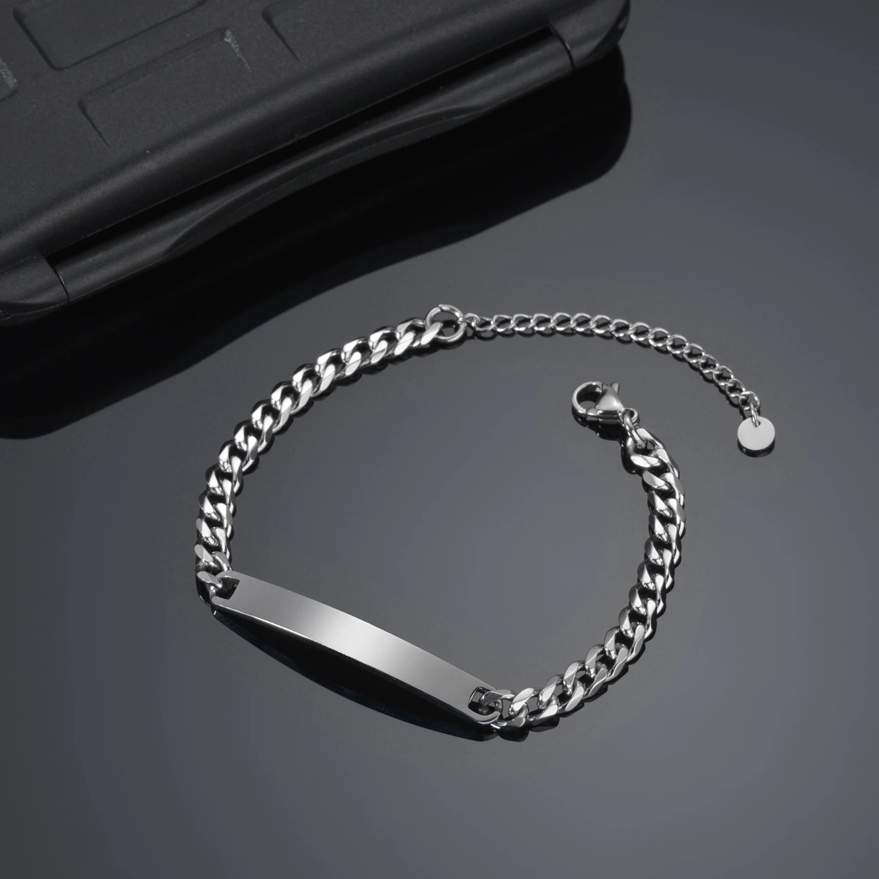 Men Stainless Steel Bracelet/Personalized Engrave Name