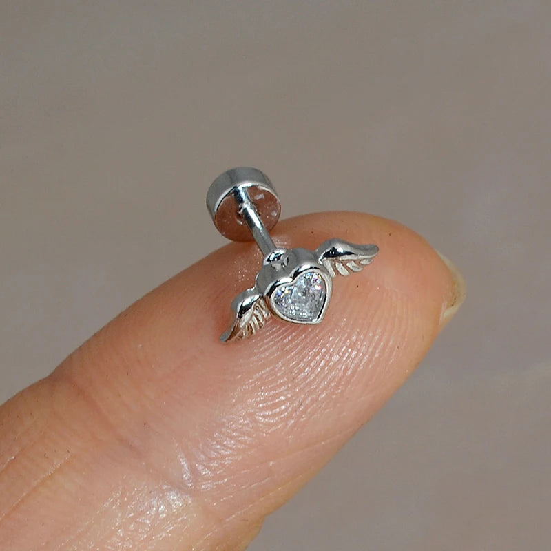 1PC Stainless Zircon Cartilage Earring