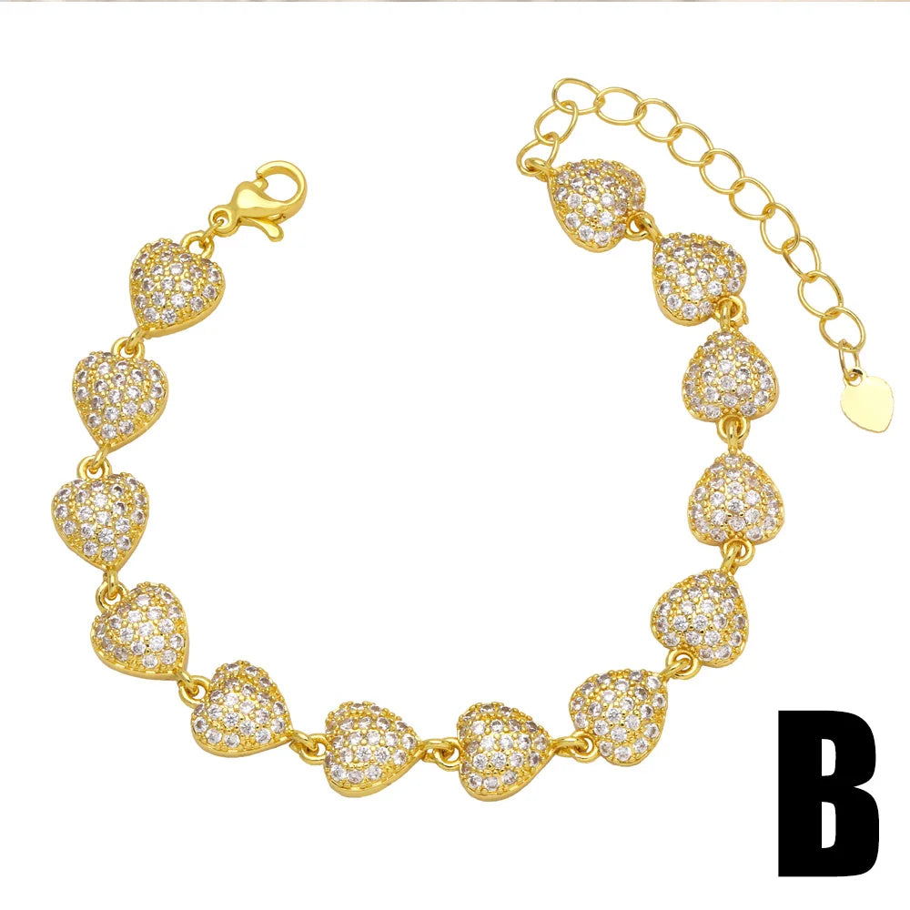 Copper Zircon Bracelets