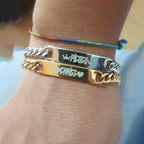 Men Stainless Steel Bracelet/Personalized Engrave Name