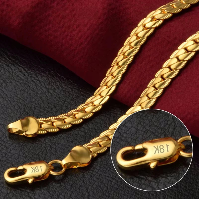18K Gold/925 Sterling Silver 6mm Necklace