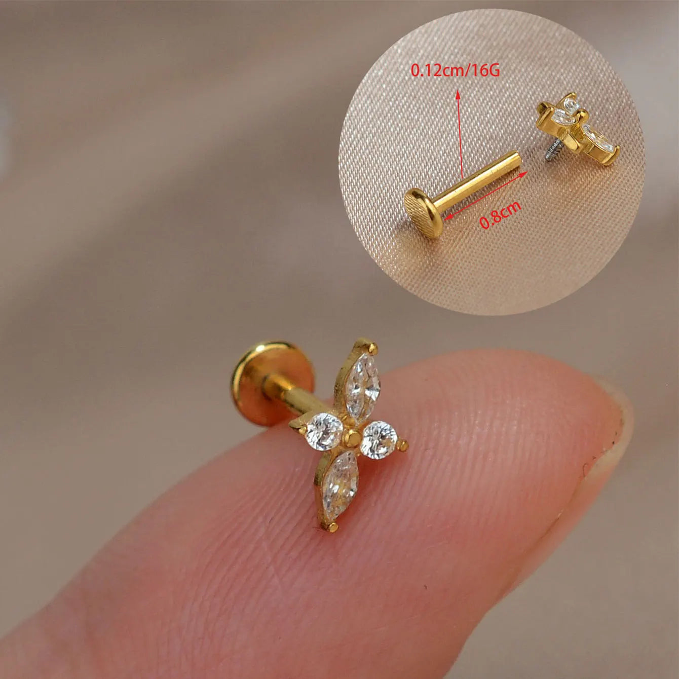 1PC Titanium Stainless Earrings