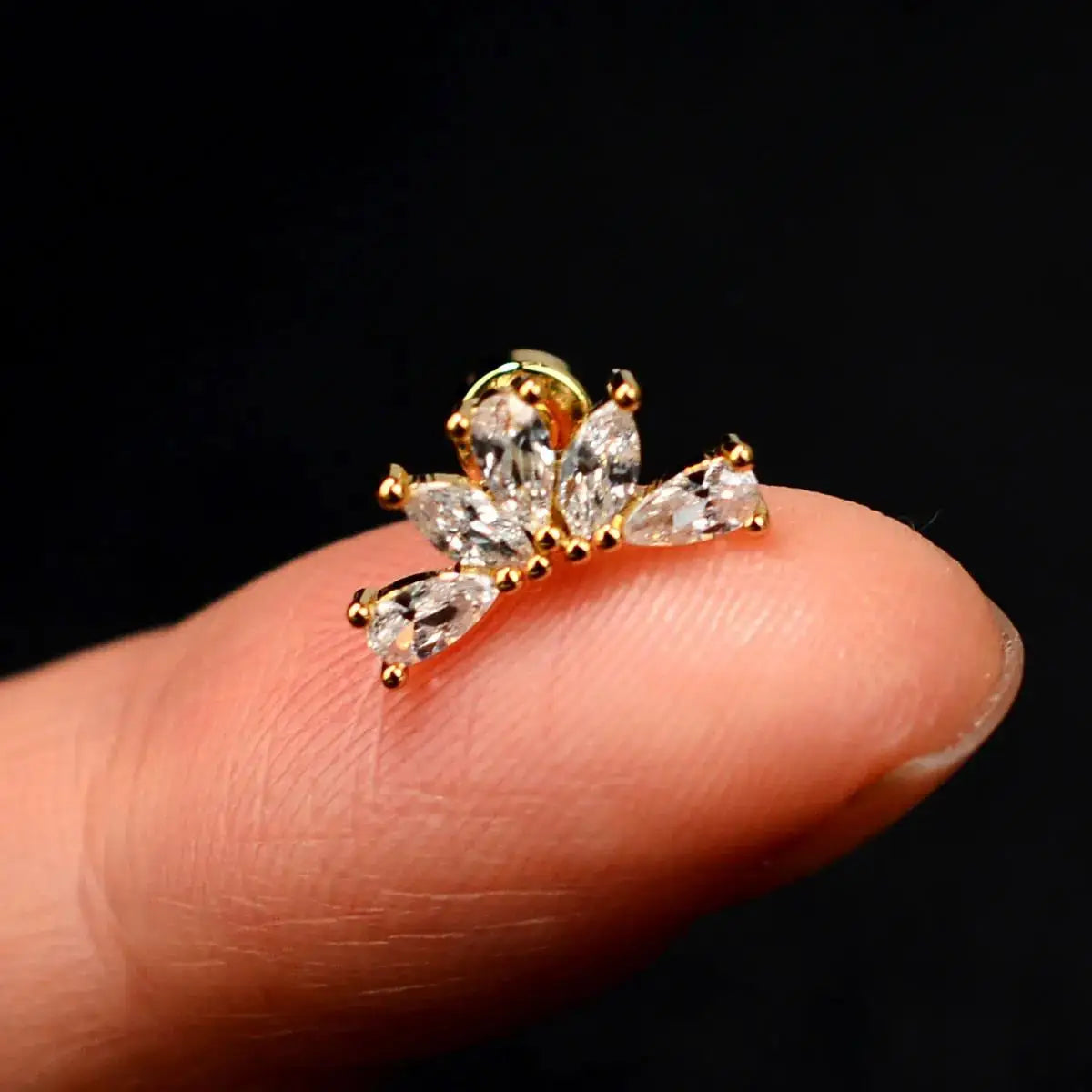 1PC Stainless Zircon Cartilage Earring