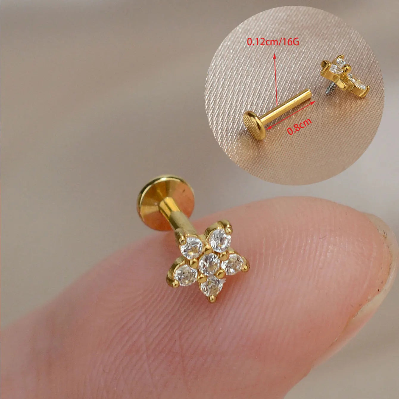 1PC Titanium Stainless Earrings