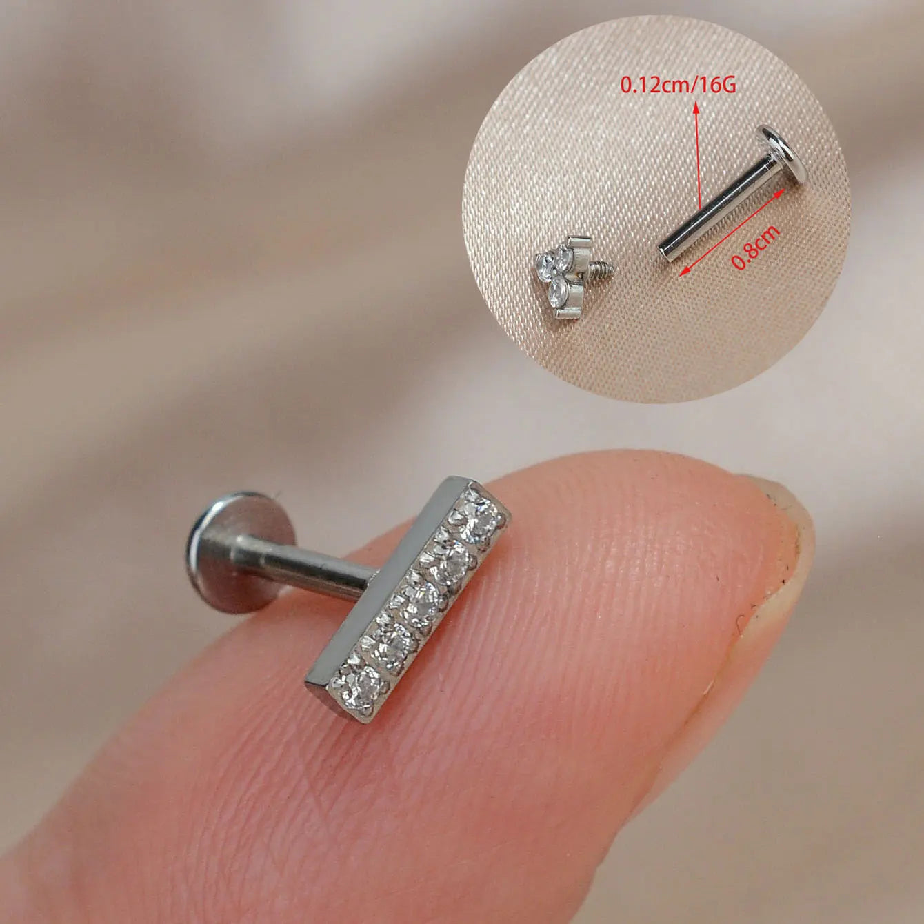 1PC Titanium Stainless Earrings