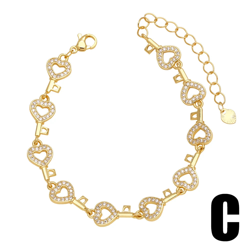 Copper Zircon Bracelets