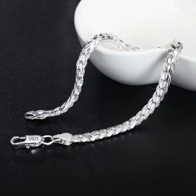 18K Gold/925 Sterling Silver 6mm Necklace