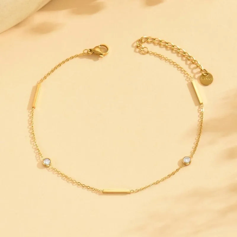 18K Gold Plated Anklet  Adjustable Bracelets