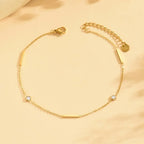 18K Gold Plated Anklet  Adjustable Bracelets